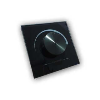 EOS02 1-Zonen Funk-Wand-Controller mit Drehknopf, schwarz, mit Batteriebetrieb