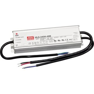 MEANWELL HLG-240H-48B - Netzteil CV 48V/DC, max. 5A, 240W, dimmbar (1-10V / PWM), IP67