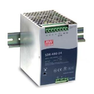 MEANWELL SDR-480-24 - Netzteil CV 24V/DC, max. 20A, 480W, Hutschiene
